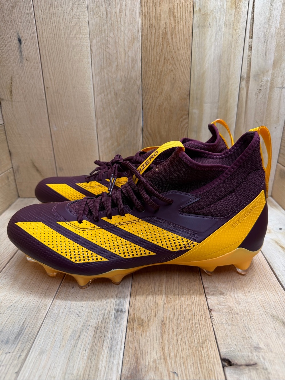 Adidas Adizero Impact Football Cleats Burgundy/Gold US 13.5 D/M Arizona State PE